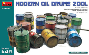 MiniArt 49009 1/48 Modern 200L Fuel Drum Set (21) 