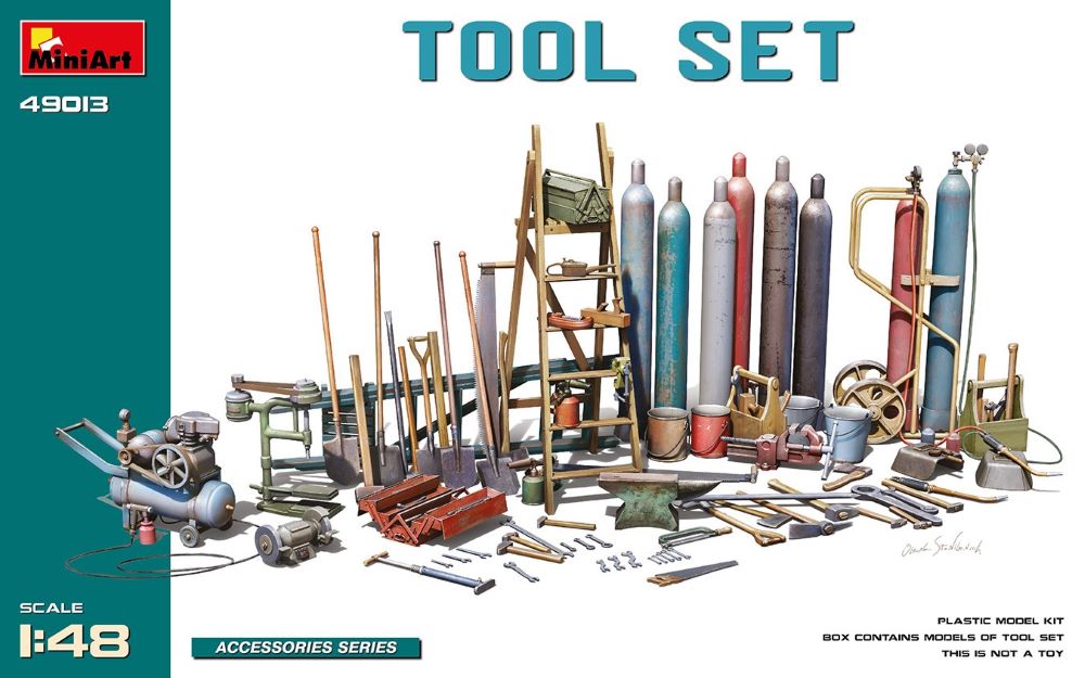 MiniArt 49013 1/48 Tool Set: Various Tools & Equipment (New Tool)