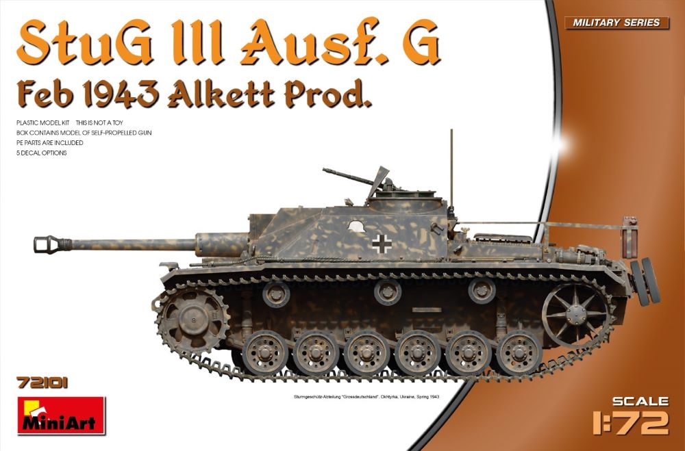 MiniArt 72101 1/72 StuG III Ausf G Feb 1943 Alkett Production Tank (New Tool)