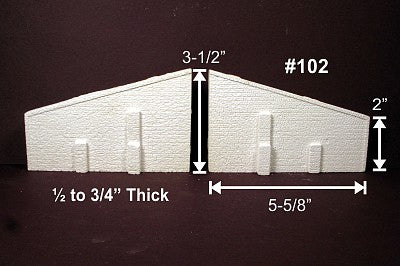 Monroe Models 102 HO Scale Abutment Wing Cut Stn 2/