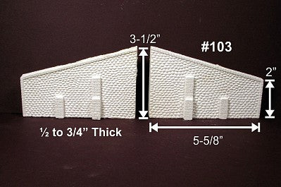 Monroe Models 103 HO Scale Abutment Wing Fieldstn 2/