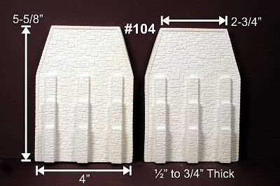 Monroe Models 104 HO Scale Bridge Abut Rndm Stone 2/