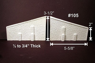 Monroe Models 105 HO Scale Abutment Wing Rndm Stn 2/