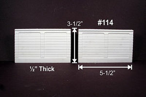 Monroe Models 114 HO Scale Retaining Wall pkg(2) -- Grooved Concrete