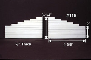 Monroe Models 115 HO Scale Abutment Wings pkg(2) -- Modern Grooved Concrete