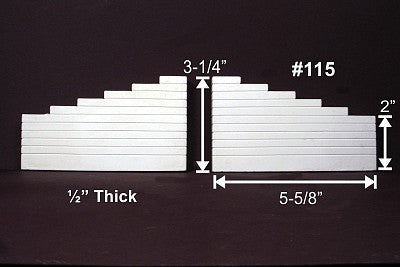 Monroe Models 115 HO Scale Abutment Wings pkg(2) -- Modern Grooved Concrete