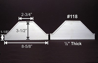 Monroe Models 118 HO Scale Bridge abutment conc 2/