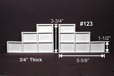 Monroe Models 123 HO Scale Wing Walls pkg(2) -- Outside Braced Wood
