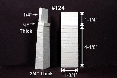 Monroe Models 124 HO Scale Bridge Abutments pkg(2) -- Concrete, Board Formed