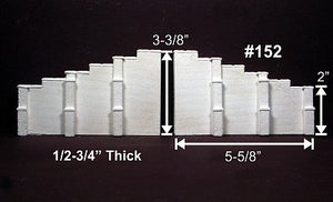 Monroe Models 152 HO Scale Brick Tapered Wing Walls