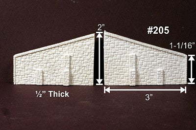 Monroe Models 205 N Scale Abut wings rand stone 2/