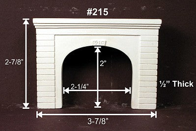 Monroe Models 215 N Scale Double-Track Tunnel Portal -- Grooved Concrete