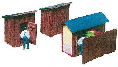 Monroe Models 2213 HO Scale The Privies -- Kit pkg(4)