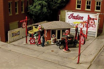 Monroe Models 2218 HO Scale J. Burke Filling Station -- Laser-cut Kit