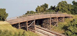 Monroe Models 9007 N Scale Country Road Bridge -- Laser-Cut Wood Kit - 9-1/4 x 2 x 2-1/4" 23.5 x 5 x 5.7cm