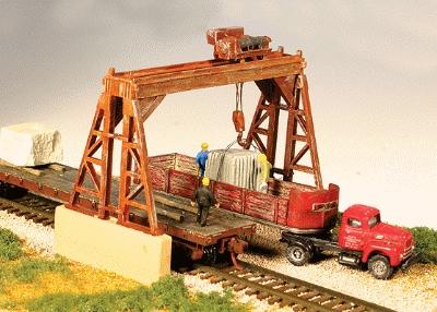 Monroe Models 9301 N Scale Overhead Gantry Crane -- Kit - 2-3/4 x 1-1/2 x 2-1/4" 6.9 x 3.8 x 5.7cm