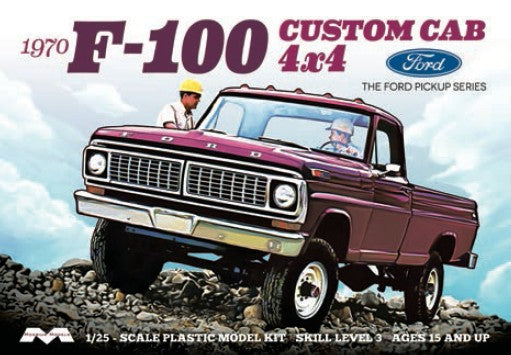 Moebius Models 1230 1/25 1970 Ford F100 Custom Cab 4x4 Pickup Truck