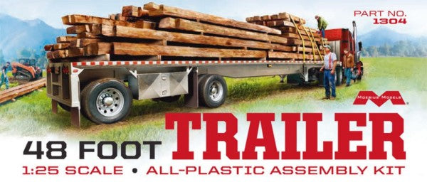 Moebius Models 1304 1/25 48' Flatbed Trailer w/Cambered Deck