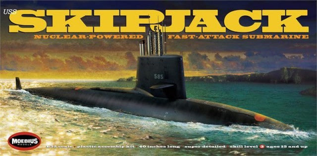 Moebius Models 1400 1/72 USS Skipjack Nuclear-Powered Fast-Attack Submarine