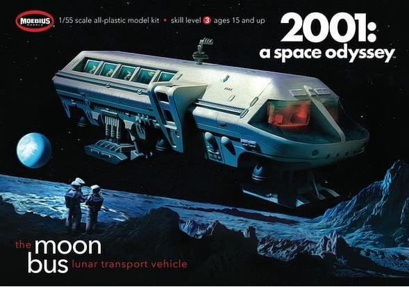Moebius Models 20011 1/55 2001 Space Odyssey: Moon Bus (Approx. 10" L)