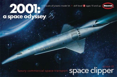Moebius Models 200111 1/72 2001 Space Odyssey: Orion III Space Clipper Luxury Commercial Space Transport