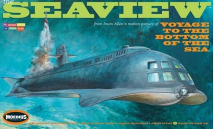 Moebius Models 708 1/128 Voyage to the Bottom of the Sea: Seaview 8-Window Submarine Movie Version 