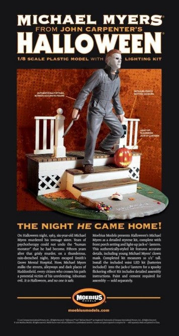 Moebius Models 970 1/8 Halloween Horror Movie: Michael Myers w/Lighted Pumpkin