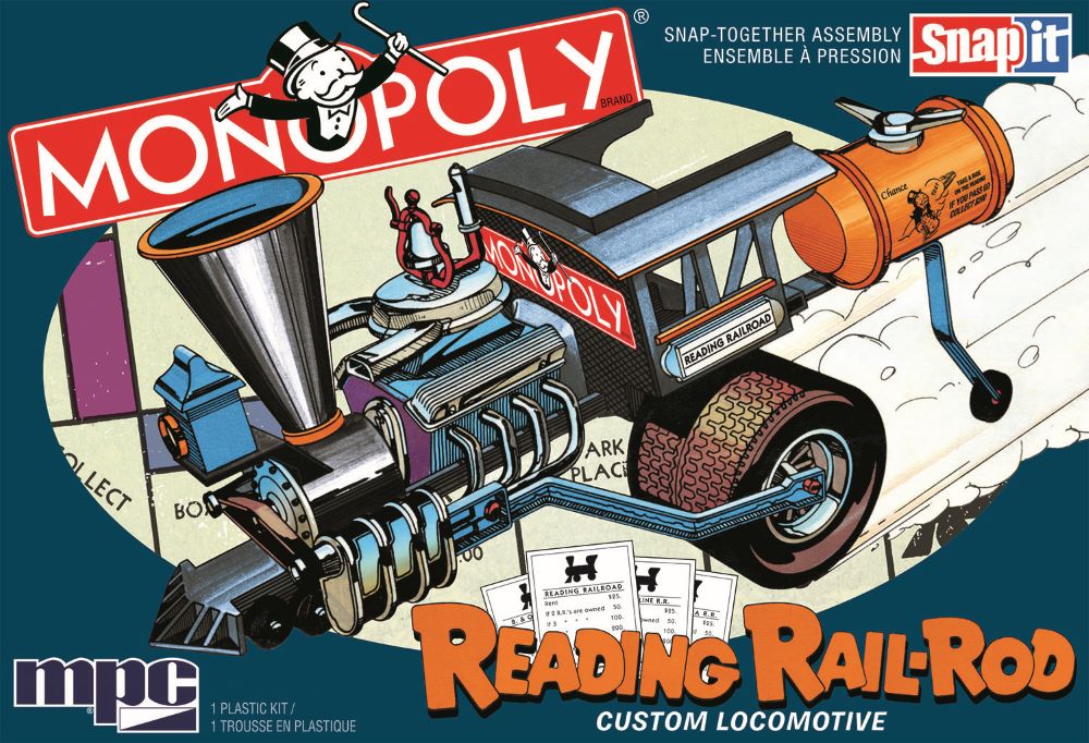 MPC Models 945 1/25 Monopoly Reading Custom Locomotive Rail-Rod (Snap) (D)