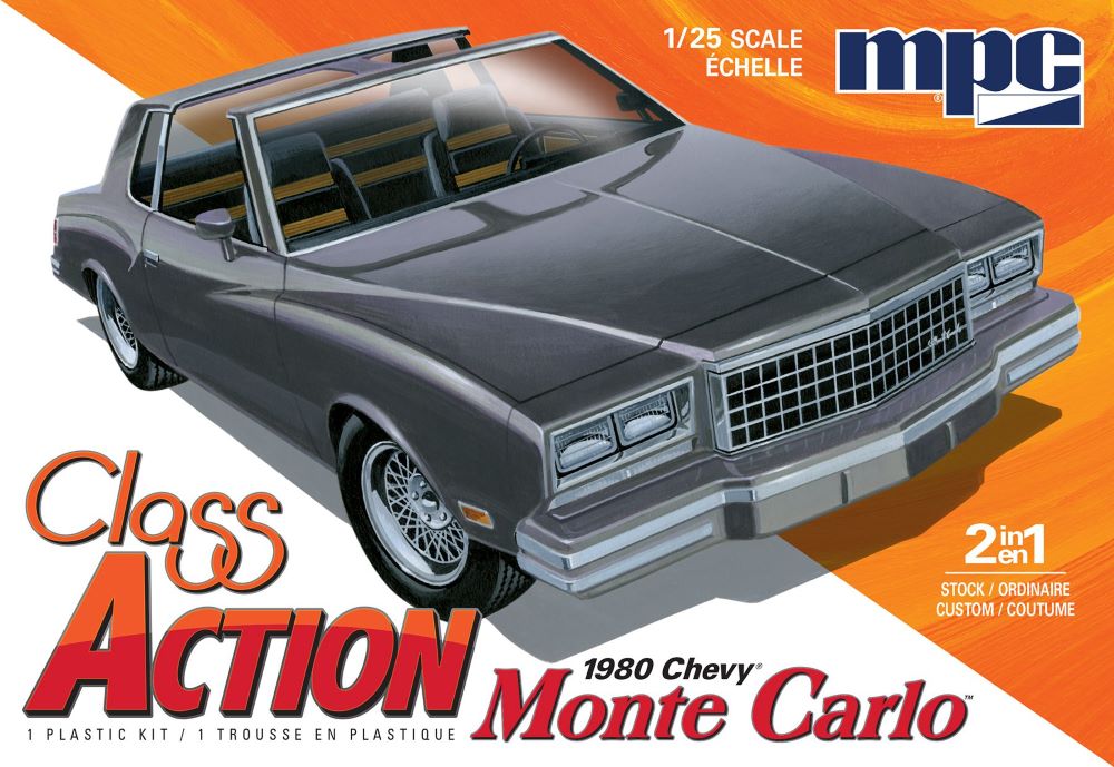 MPC Models 967 1/25 1980 Class Action Chevy Monte Carlo w/Chopper Motorcycle & Trailer 