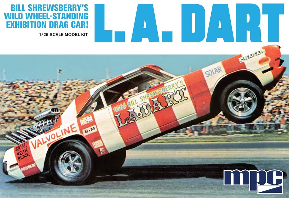 MPC Models 974 1/25 Bill Shrewsberry LA Dart Wild Wheel-Standing Exhibition Drag Car