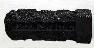 Model Railstuff 1010 N Scale Unloading Ramps (One-Piece, Painted Plaster Castings) -- Coal