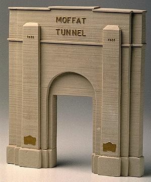 Model Railstuff 1271 HO Scale Moffat Tunnel (One-Piece, Painted Plaster Casting) -- West Portal