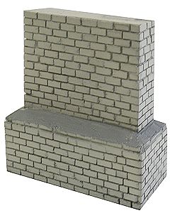 Model Railstuff 1428 HO Scale Stone Bridge Piers -- Small (gray) 3-1/2" 8.7cm Tall