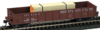 Model Railstuff 143 HO Scale Banded Lumber Stack -- Orange Ends pkg(2)