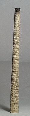 Model Railstuff 1470 N Scale Industrial Chimneys (One-Piece, Painted Plaster Castings) -- Round New England Style, Tall & Thin (yellow)