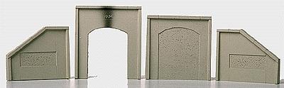 Model Railstuff 1480 HO Scale Straight Wing Wall (One-Piece, Painted Plaster Casting) -- Concrete