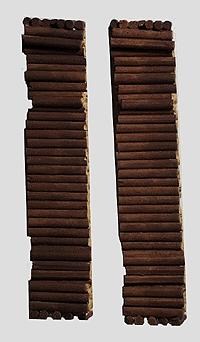 Model Railstuff 1550 N Scale Puplwood Loads (One-Piece, Painted Plaster Castings) -- For Atlas 42' Flat Car