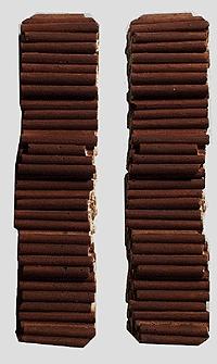 Model Railstuff 1561 N Scale Pulpwood Loads (One-Piece, Painted Plaster Castings) -- For Atlas Bulkhead Flat Car - 8' Logs