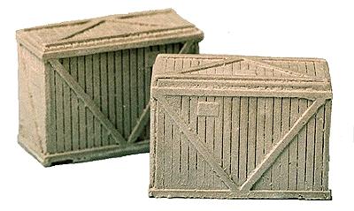 Model Railstuff 1580 HO Scale Mr. Plaster Unpainted Kits -- Large Wooden Crates