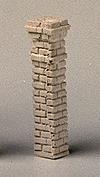 Model Railstuff 1600 HO Scale Mr. Plaster Unpainted Kits -- Brick Chimney, Victorian Style - 1/4 x 1/4 x 1-1/2" .6 x .6 x 3.7cm