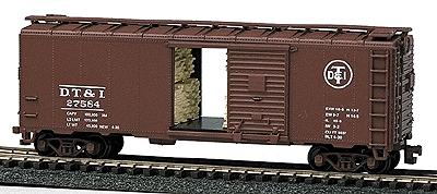 Model Railstuff 1670 HO Scale Lumber Loads (One-Piece, Painted Plaster Casting) -- Stacked - For Open Door Box Cars - Painted