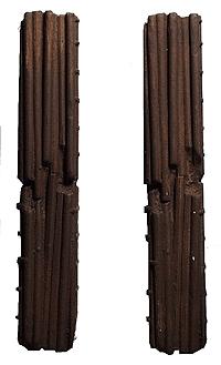 Model Railstuff 1740 N Scale Pulpwood Loads (One-Piece, Painted Plaster Castings) -- For Con-Cor Bulkhead Flat Car - Lengthwise Logs
