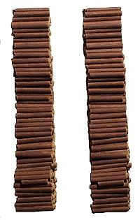 Model Railstuff 1741 N Scale Pulpwood Loads (One-Piece, Painted Plaster Castings) -- For Con-Cor Bulkhead Flat Car - 8' Logs
