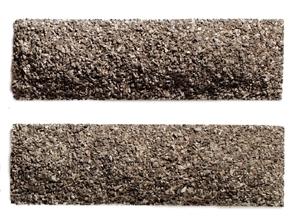Model Railstuff 1925 HO Scale Ballast/Stone Loads (One-Piece, Painted Plaster Castings Topped w/Real Stone) -- For Accurail(R) 2-Bay USRA Hopper pkg(2)