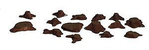 Model Railstuff 1 N Scale Tree Stumps (One-Piece, Painted Plaster Castings) -- Tiny - Assorted Sizes pkg(14)