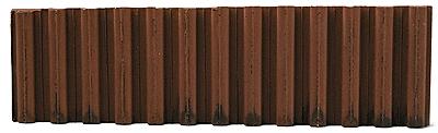 Model Railstuff 2010 HO Scale Steel Piling Retaining Wall (One-Piece, Painted Plaster Casting) -- 1-7/8 x 6-7/8" 4.6 x 17.1cm