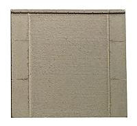Model Railstuff 2100 N Scale Concrete Wing Wall (One-Piece, Painted Plaster Castings) -- Straight