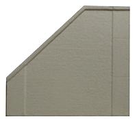 Model Railstuff 2120 N Scale Concrete Wing Wall (One-Piece, Painted Plaster Castings) -- Angle, Left