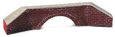 Model Railstuff 430 HO Scale Brick & Stone Culvert (One-Piece, Painted Plaster Castings) -- Red