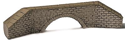 Model Railstuff 431 HO Scale Brick & Stone Culvert (One-Piece, Painted Plaster Castings) -- Gray